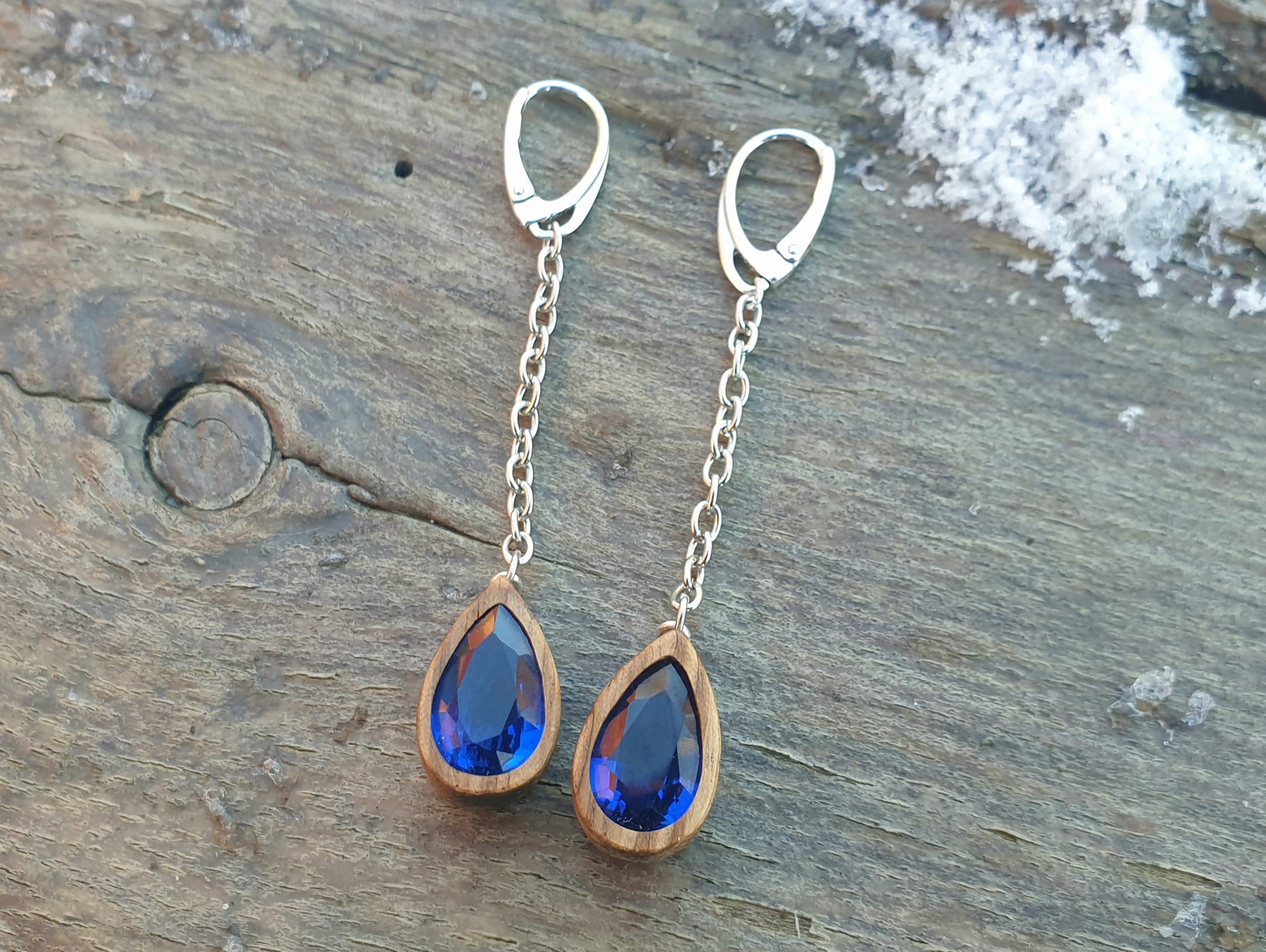 kolczyki-drewniane-srebro-handmade